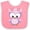 Pink and White, variant on Inktastic Cute Pink and Purple Owl Girls Baby Bib
