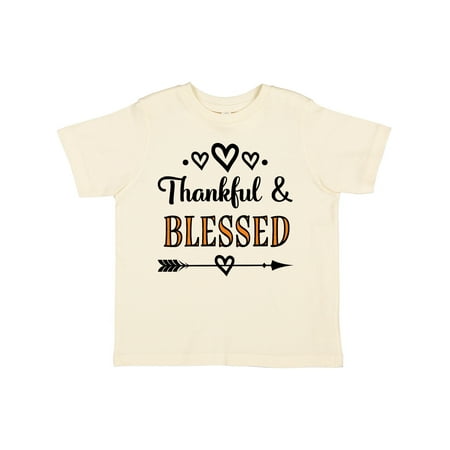 

Inktastic Thanksgiving Greeting Thankful Blessed Gift Toddler Toddler Girl T-Shirt