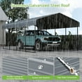 thumbnail image 3 of 10x20 FT Heavy-Duty Carport Canopy Kit, Snow-Resistant Aluminum Roof with Steel Frame Shelter - for 1 Cars, RV, Boats, or as Garage Storage, 3 of 5