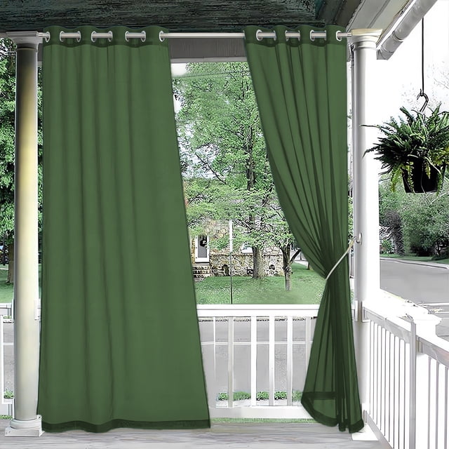 Birdeem Rideaux d'Extérieur Imperméables, Rideaux Moustiquaire de Patio 84x52 Po avec Oeillets Métalliques, Pare-Soleil Résistant aux UV pour l'Intimité pour Porche, Balcon, Terrasse, Conception Coupe-Vent à Ventilation Légère