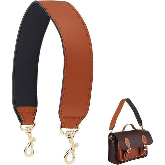 PU Leather Purse Strap Replacement 19.7 Inch Handbag Shoulder Strap 1.5 Inch Wide Bag Handle Strap with Swivel Clasps for DIY Making