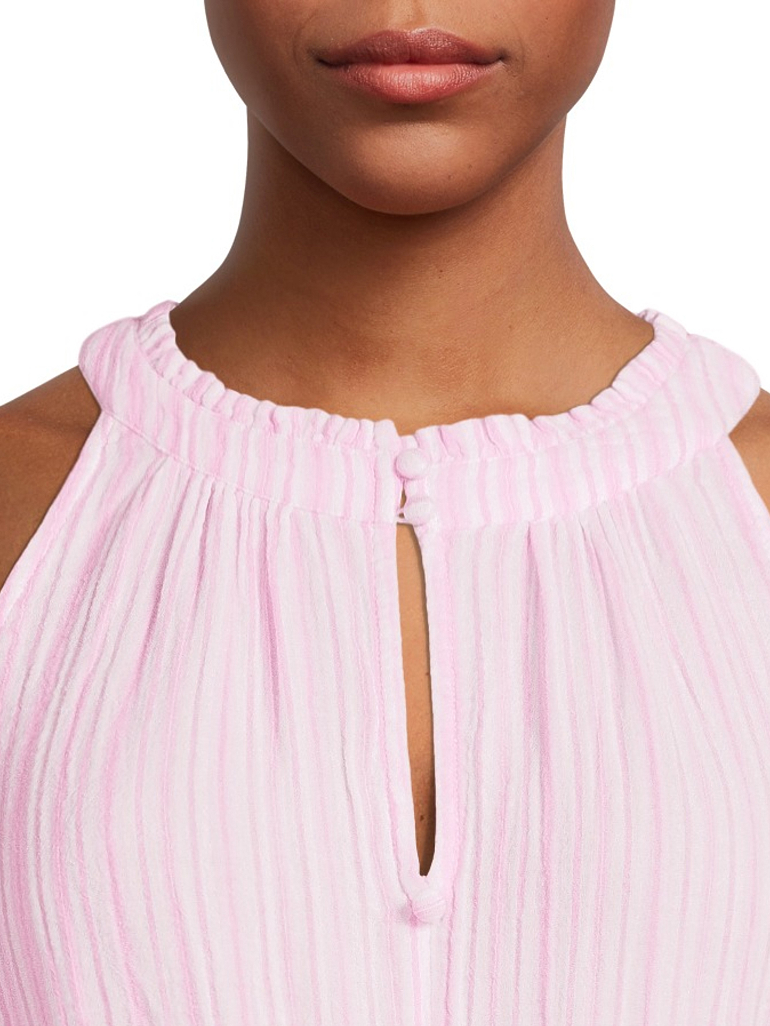Time and Tru Women's Sleeveless Double Cloth Midi Dress