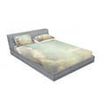 thumbnail image 3 of Ambesonne Vintage Fitted Sheet & Pillow Sham Set, Sky Dream Star, Twin, Blue White, 3 of 3