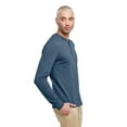 thumbnail image 2 of Hanes Men's Originals French Terry Cloth Henley Tee with Long Sleeves, Sizes S-3XL, 2 of 7