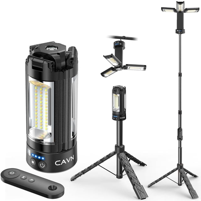 Luces para Camping CAVN Recargables con Control Remoto y Trípode 2,15 kg