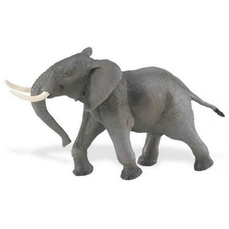 Elephant Hand Safari Ltd Wild Safari Wildlife - African Bull Elephant - Realistic Hand Painted Toy Figurine Model - Quality Construction From Safe and BPA Free Materials - For Ages 3 and Up ()