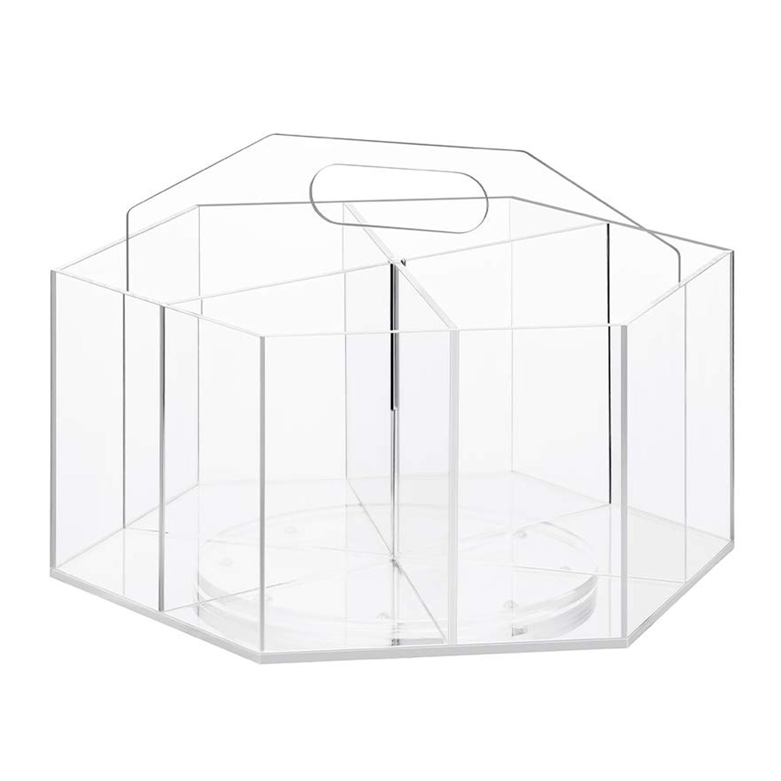 Pen Holder MEGAWHEELS Acrylic Rotating Pen Holder Pencil Storage Box