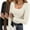 Black/Brown/Beige, variant on Womens Long Sleeve Shirts Square Neck Slim Fit Basic Tops Ribbed Thermal Undershirts Layering Tee