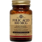 Folic Acid 800 mcg Capsules By Solgar - 100 Count