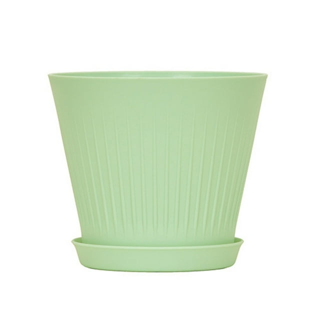 Flowerpots with Dish Ceramic, Plant Pots with Multiple Drain Holes and Trays Indoor Modern Garden Planter Pots for All Aloe Plants Succulents, Flower Pots
