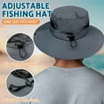 thumbnail image 6 of CHUNYAN Men and women fisherman hat, fishing hat, beach hat, sun hat, 3-inch brim, UV-proof UPF 50+, 6 of 9