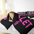thumbnail image 4 of Feelyou Eat Sleep Ballet Bedding Comforter Set for Girls, Princess Pink Ballet Shoes Twin Comforter Sets, Cartoon Sports Style Reversible Bedding Set, Microfiber Bedroom Decor, 2pcs, 4 of 8