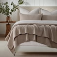 thumbnail image 4 of Mocha Brown King/Cal King (108" X 96") Cotton Gauze Bedspread Coverlet Set, 4 of 7