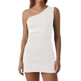 thumbnail image 1 of Vestido falda hip de color liso para mujer - Corte ajustado sin mangas, sexy para ocasiones informales de verano - Tallas S-XL, 1 of 5