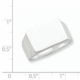thumbnail image 3 of 925 Sterling Silver 12x17mm Closed Back Signet Ring, 3 of 3