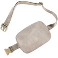 thumbnail image 1 of Riñonera de piel Telena, color gris nube, 1 of 7