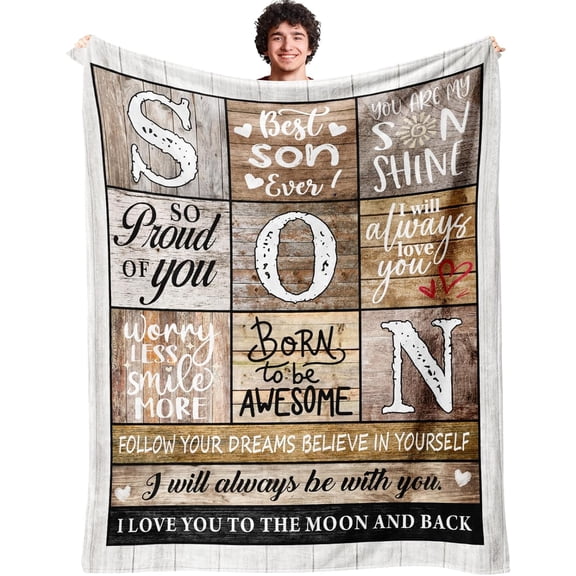 LHSHID Gifts for Son Blanket Son Gifts from Mom/Dad Birthday Gifts for Grown Son Son Birthday Gift Graduation Gifts for Son Best Gift for Son on Wedding Day to My Son 30"x40"