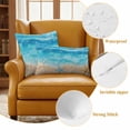 thumbnail image 6 of Summer Beach Outdoor Pillow Covers Pack of 2 Blue Ocean Wave Starfish Seaside Sand Scenery Waterproof Throw Pillow Covers Decorative Cushion Cases for Patio Garden Tent Balcony Couch 20x20 inch, 6 of 9