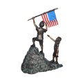 thumbnail image 2 of Nifao Two Kids on Rock W the American Flag Bronze Statue – Outdoor Garden Decor Sculpture, 50"L x 22"W x 58"H, 2 of 11
