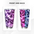 thumbnail image 3 of KLL Blue Lightning Print 40oz Stainless Steel Insulated Car Cup with Spillproof Lid - Keep Your Drink Hot or Cold on the Go-Straw Three-piece Set, 3 of 8