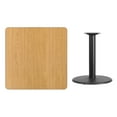 thumbnail image 3 of Flash Furniture 36'' Square Natural Laminate Table Top with 24'' Round Table Height Base, 3 of 3