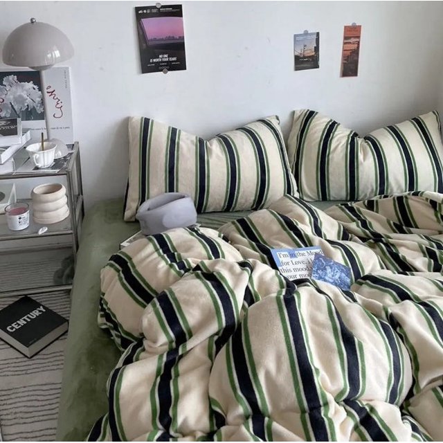 Juego de cama nórdico de rayas