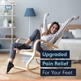 thumbnail image 4 of Copper Compression Foot Sleeves - Plantar Fasciitis, Achilles, Ankle Support Brace Socks - Day / Night Relief from Heel Spurs, Arch Pain, Swelling, Soccer Injuries, Golf, Running - 1 Pair Black - M, 4 of 7