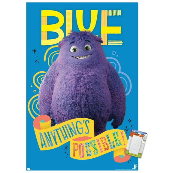 IF (Imaginary Friends) - Blue Anything's Possible Wall Poster, 14.725" x 22.375"