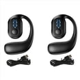 thumbnail image 1 of 2X Pantalla Digital Oreja Única Auricular Bluetooth Auricular Abierto Bluetooth 5.3 Auricular Inalámbrico Auricular Negro, 1 of 6