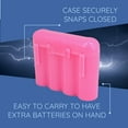 thumbnail image 5 of Six (6) EBC Battery AA AAA Pink Plastic Battery Storage Case Holder Box USA Ship, 5 of 9