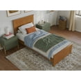 thumbnail image 2 of AFI Naples Twin-XL Wood Low Profile Platform Bed with Matching Footboard, Light Toffee, 2 of 11