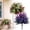 Colorful, variant on CHENjy Artificial Boxwood Shrubs Ground Insert, UV Resistant Fake Bushes for Outdoors, Porch Garden Patio Greenery Decor, Colorful