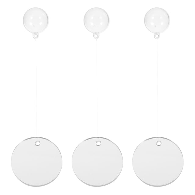 Espejo decorativo de doble cara con bola flotante para peces Betta, accesorio para tanque, para entrenamiento y enriquecimiento, 3 unidades
