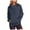 Navy, variant on Sweatshirts for Women Y2k Fall Winter Loose Fit Hooded Long Sleeve Bell Cold Shoulder with Pocket Solid Color Leisure Cotton Tops Hoodies(Navy,XL)
