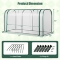 thumbnail image 3 of Costway Wood Raised Garden Bed with Greenhouse Cover Mini Portable Greenhouse Kit White+Gray, 3 of 8