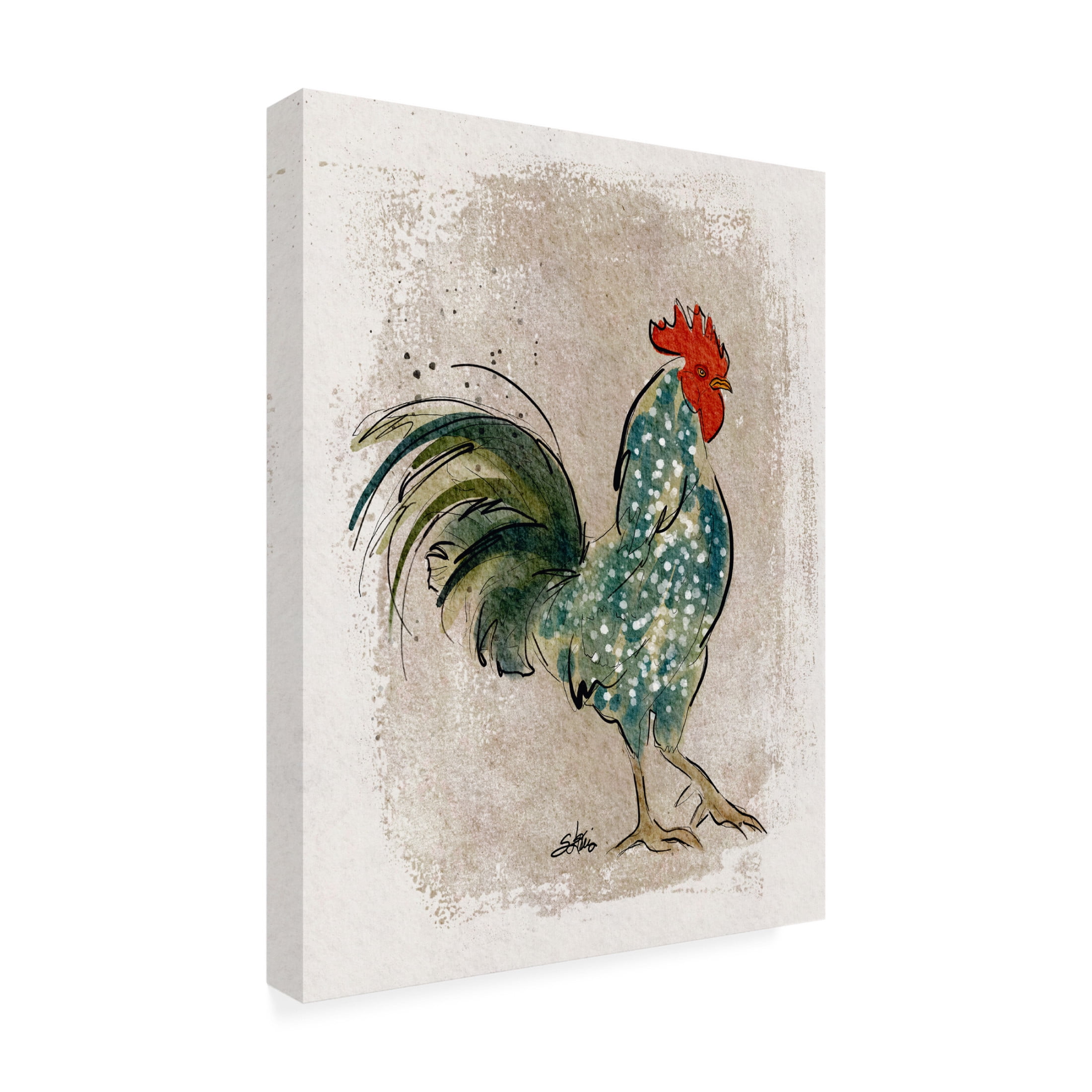Canvas Wall Art - Shanda Louis 'Dandy' Wall Art for Living Room, Bedroom, or Office Décor by Trademark Fine Art - 14 x 19 Inches