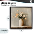 thumbnail image 4 of Stupell Industries Modern Simple Floral Vase in Pastels Black Floating Frame Canvas Art, 18 x 18, by Creative Studio, 4 of 8