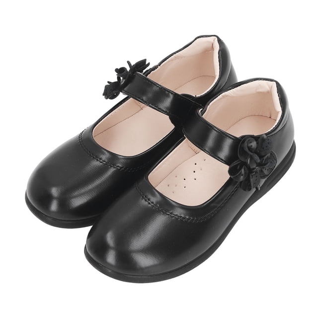 Zapatos de uniforme escolar Mary Jane para niñas de moda Zapatos negros Cuhk Zapatos de vestir Mary Jane para niñas Negro 337