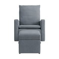 thumbnail image 3 of Soho Baby Everlee Upholstered Glider/Ottoman, Dark Gray, 3 of 4