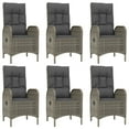 thumbnail image 2 of vidaXL 9 Piece Garden Dining Set with Cushions Black and Grey Poly Rattan, 2 of 5