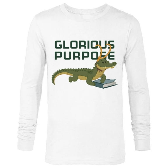 Marvel Loki Alligator Loki and Book Glorious Purpose - Long Sleeve T-Shirt for Men – Customized-White