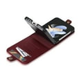 thumbnail image 5 of Compatible With Samsung Galaxy Z Flip 4 Phone Case Synthetic Leather Snapper Blocking Card Pockets Shockproof Anti-Fingerprint Lightweight Luxury Phone Cover,Winered, 5 of 7