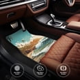 thumbnail image 6 of Zufioo Coastal Palm Beach Print Car Floor Mats Four-piece Set, Car Interior Accessories - Corrosion-resistant, Non-Slip, Suitable for Cars, Trucks, Vans, 6 of 7