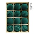 thumbnail image 2 of Mecorevxz 12 Pcs Velvet Christmas Balls Flocked Christmas Tree Ornaments Plastic Balls Xmas Decorative Hanging Ornaments Christmas Tree Decoration 3.15”（Green）, 2 of 3