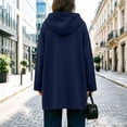 thumbnail image 7 of Asxite Women Fall Winter Tops Round Neck Long Sleeve Hooded Drawstring Side Slit Pocket Loose Pullover Solid Shirts, 7 of 7