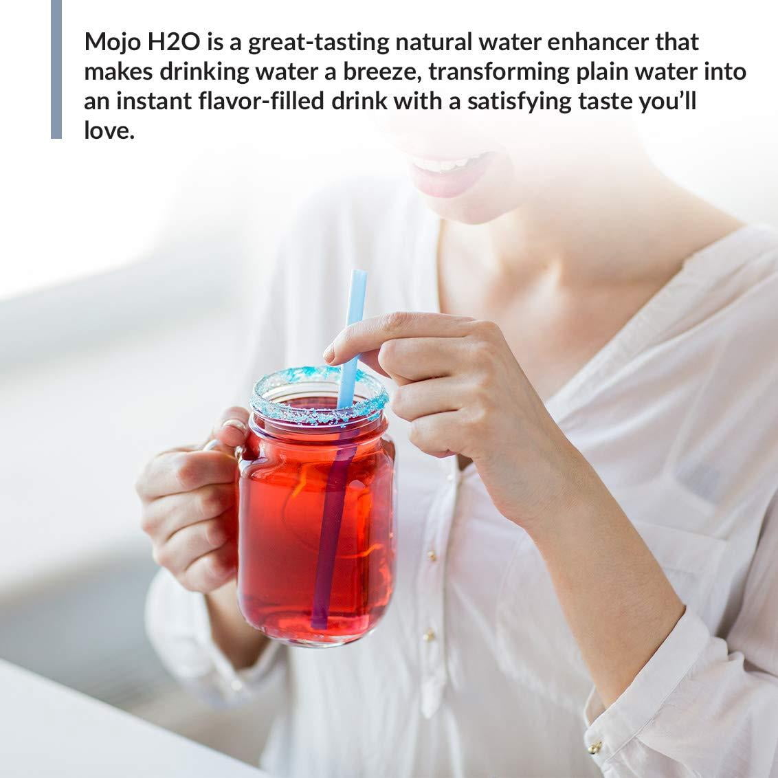 Mojo H2O Natural Water Enhancer Drops, with B Vitamins and Electrolytes, Energy Support, Sugar-Free, Zero Calories, No Artificial Sweeteners, Naturally Flavored and Sweetened (Strawberry Watermelon)