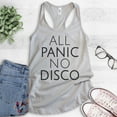 thumbnail image 2 of All Panic No Disco Tank Top, Ladies Racerback Tank Top, Nervous Introvert Panic Uneasy Tank, Silver Gray, Medium, 2 of 3