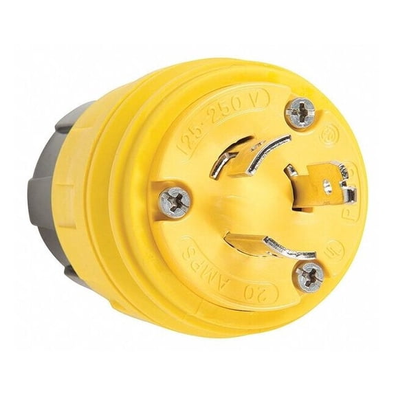 Legrand Watertight Locking Plug,125/250VAC,20A 26W08