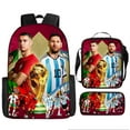 thumbnail image 1 of Soccer Star Printed Backpack Three-piece Set, Youth School Bag, Student Backpack-SinKeeU, 1 of 4