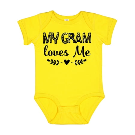 

Inktastic My Gram Loves Me Scandinavian Gift Baby Girl Bodysuit